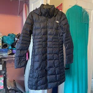 womens north face jacket coat puffer parka s navy